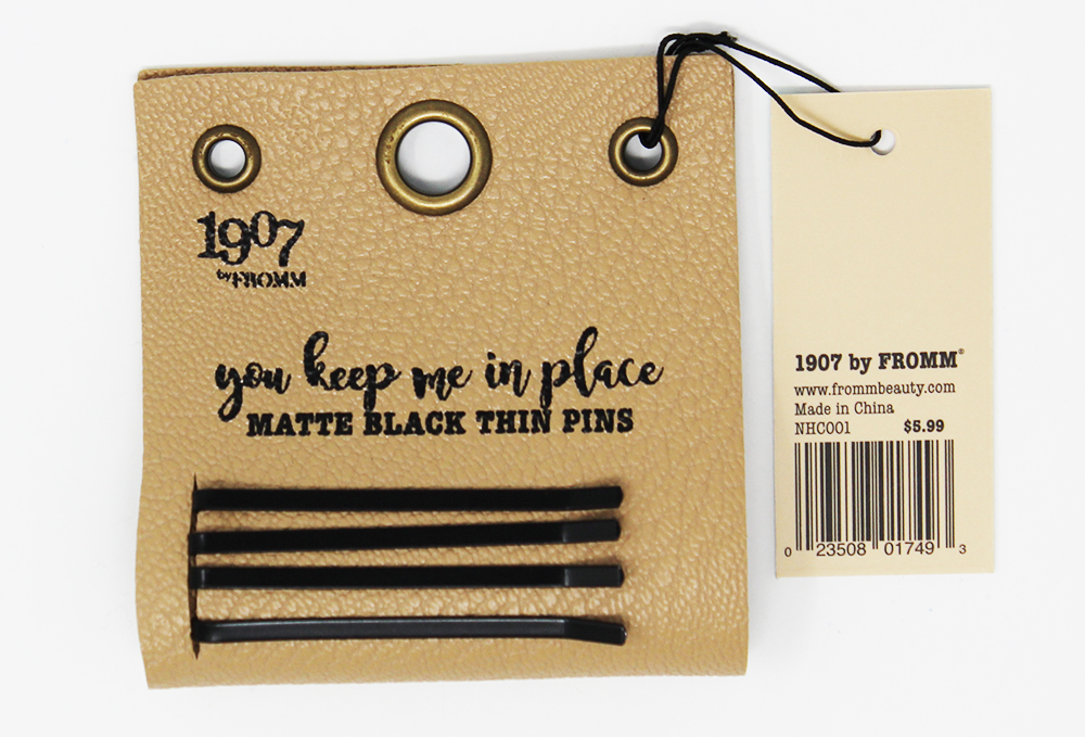 1907 by Fromm Matte Thin Bobby Pins, Black - Click Image to Close